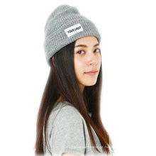 Venda quente de malha Beanie Hat cor cinza